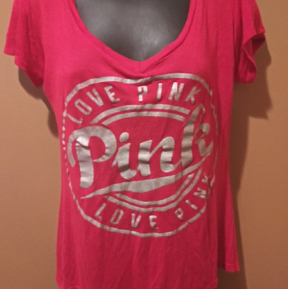 Love Pink Love Red Shirt Size Large